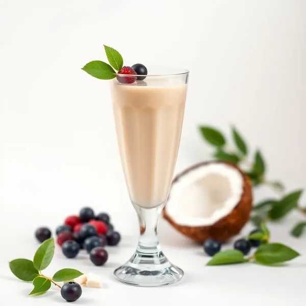 Kokos-Erbsenmilch-Smoothie für die Darmgesundheit