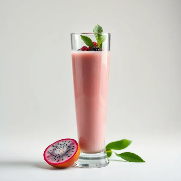Smoothie de Santé Intestinale avec Fruit du Dragon et Eau de Coco