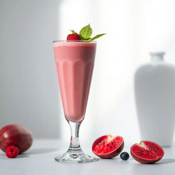 Smoothie de Fruit Dragon et Yogourt Grec pour la Santé Intestinale