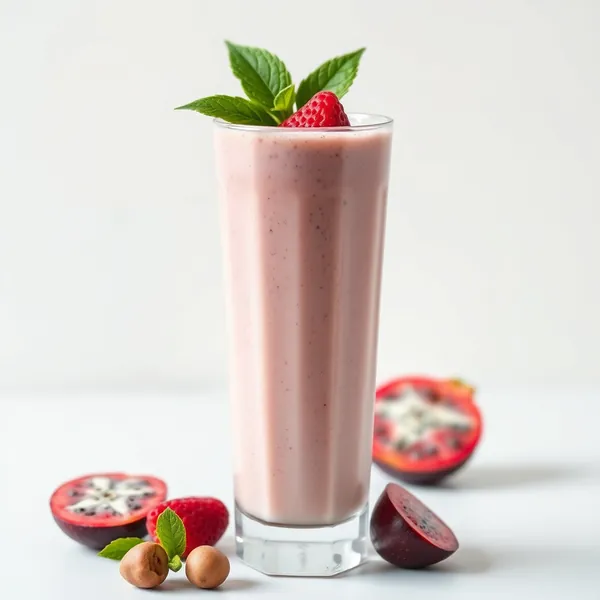 Smoothie de Saúde Intestinal com Fruta Dragão e Leite de Avelã