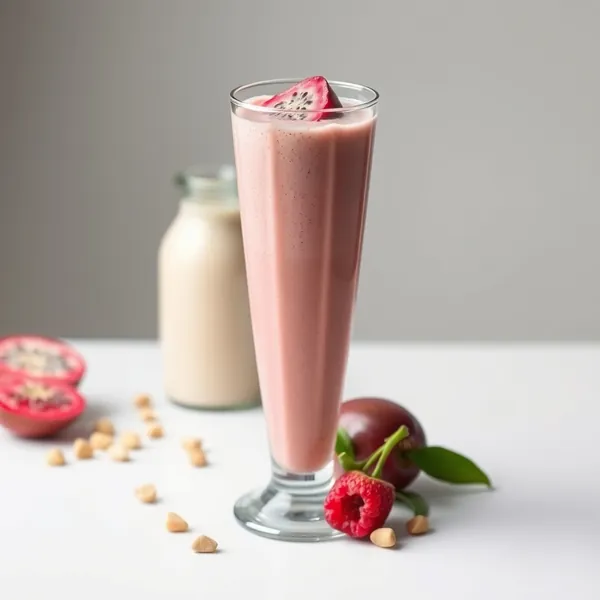 Smoothie Saúde Intestinal de Fruta Dragão e Leite de Pistache