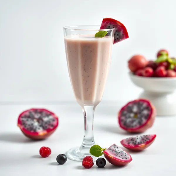 Smoothie de Saúde Intestinal com Dragon Fruit e Leite de Arroz