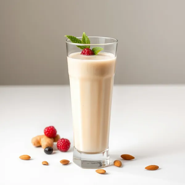 Smoothie au Gingembre et Lait d'Amande pour la Santé Intestinale