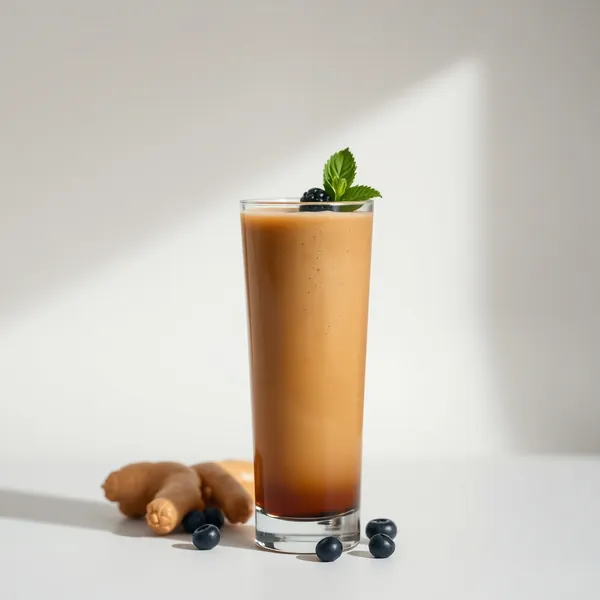 Smoothie de Café Frio com Gengibre para Saúde Intestinal