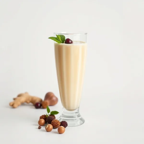 Smoothie de Leite de Avelã e Gengibre para Saúde Intestinal