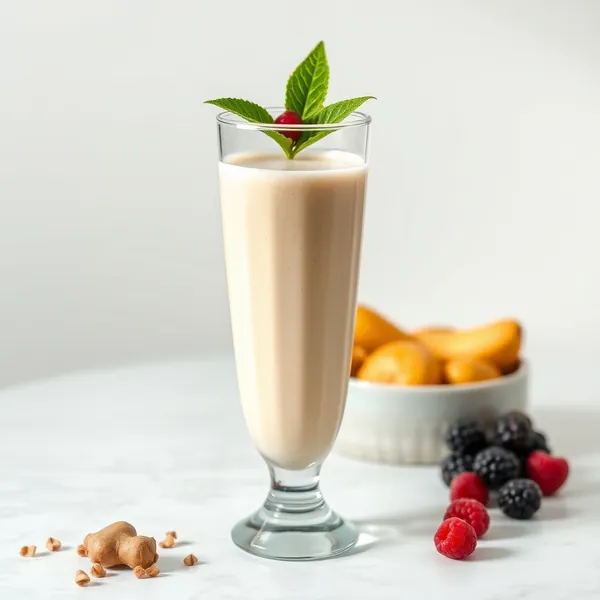 Smoothie de Gengibre e Leite de Cannabis para Saúde Intestinal