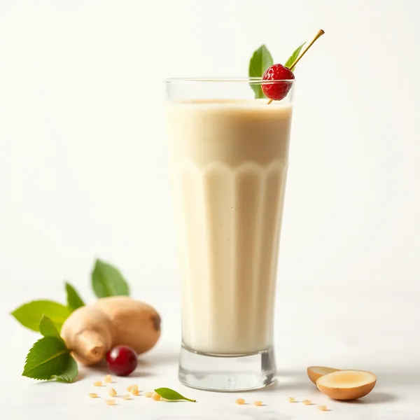 Smoothie de Arroz com Gengibre para Saúde Intestinal