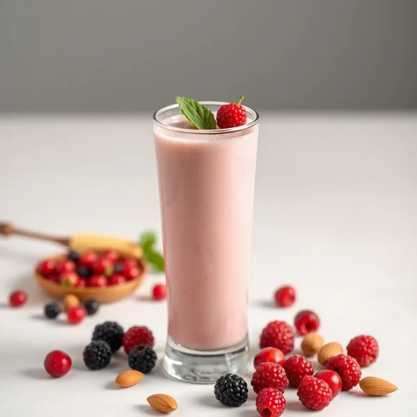 Smoothie mit Mandeln und Goji-Beeren für Darmgesundheit