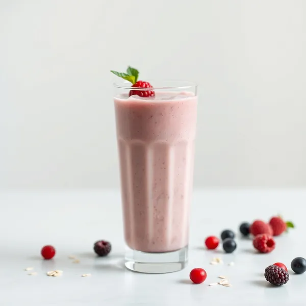 Smoothie mit Hafermilch und Goji-Beeren für die Darmgesundheit