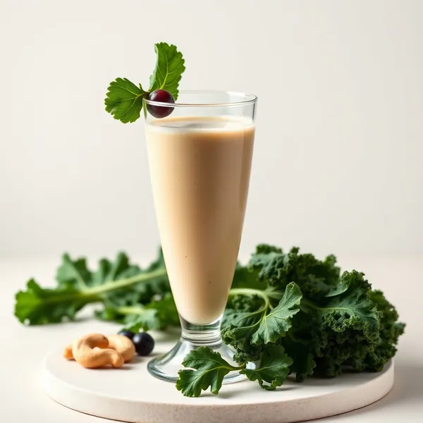 Batido de Kale y Leche de Anacardo para la Salud Intestinal