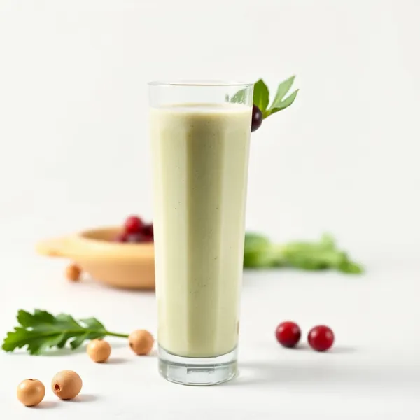 Smoothie de Couve e Leite de Macadamia para Saúde Intestinal