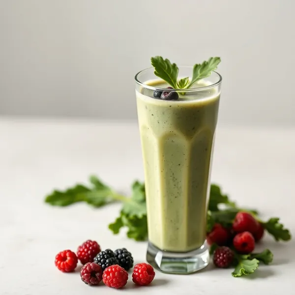 Smoothie de Saúde Intestinal de Couve e Leite de Soja