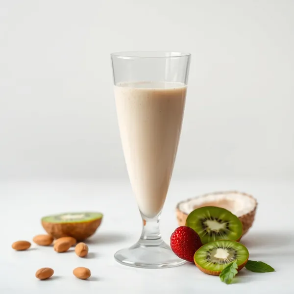 Smoothie Saúde Intestinal Kiwi Amêndoa Leite de Coco