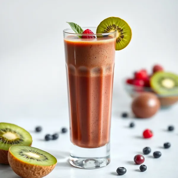 Smoothie Kiwi Café Froid pour la Santé Intestinale