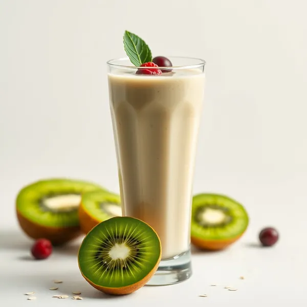 Smoothie de Kiwi e Leite de Aveia para Saúde Intestinal