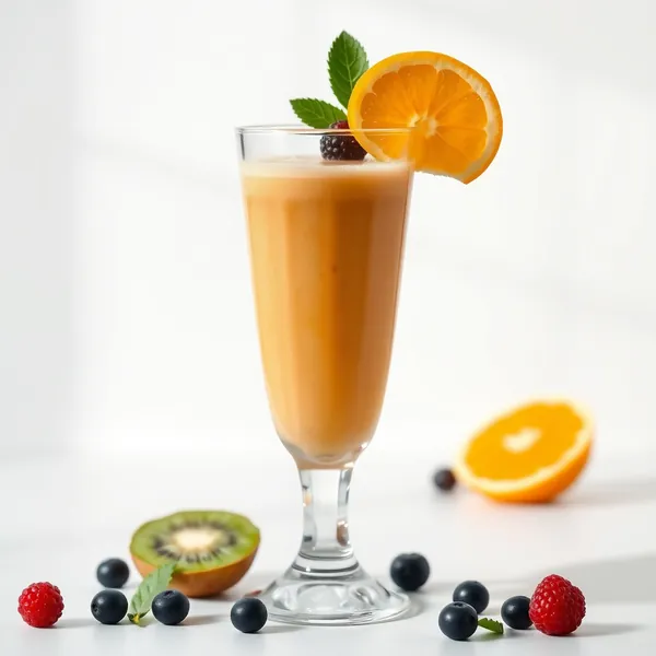 Smoothie de Kiwi e Suco de Laranja para Saúde Intestinal
