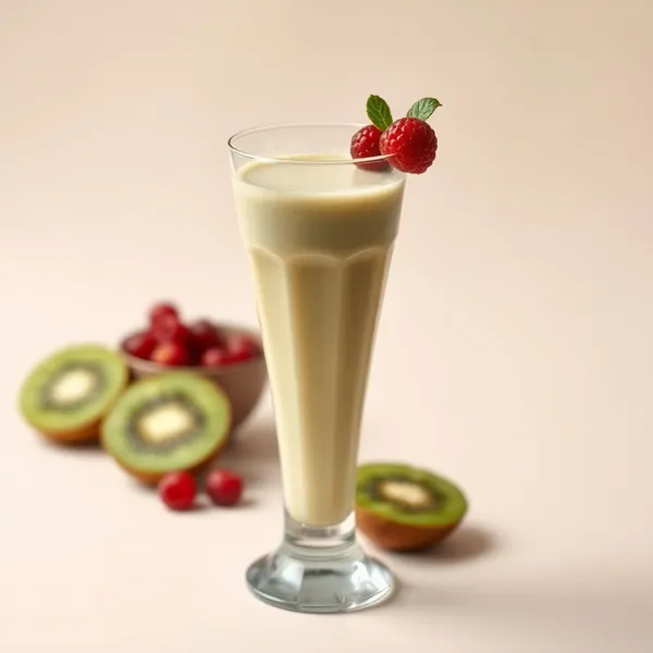 Smoothie de Kiwi e Leite de Soja para Saúde Intestinal