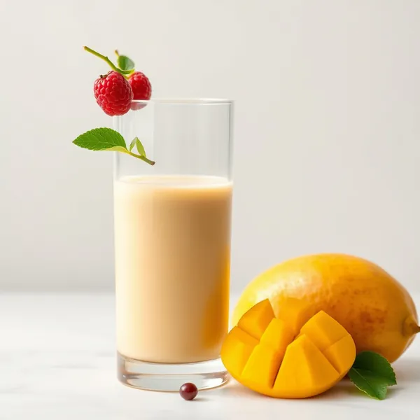 Smoothie Mangue Kefir Lait Santé Intestinale