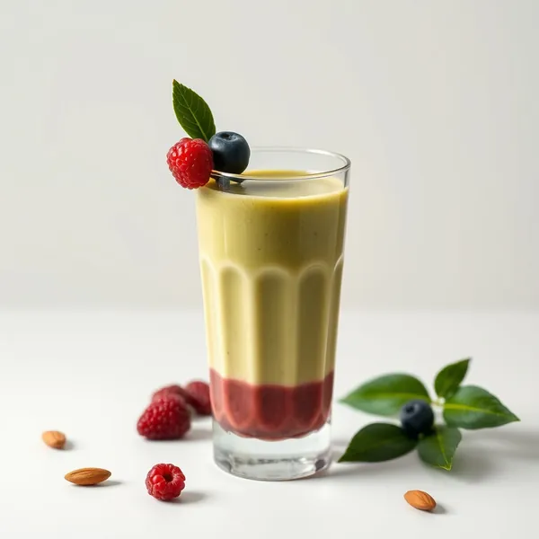 Smoothie Saúde Intestinal Matcha Amêndoa Leite de Coco