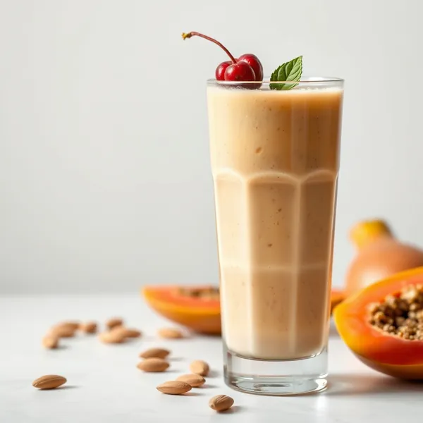 Smoothie de Papaya e Leite de Amêndoas para Saúde Intestinal