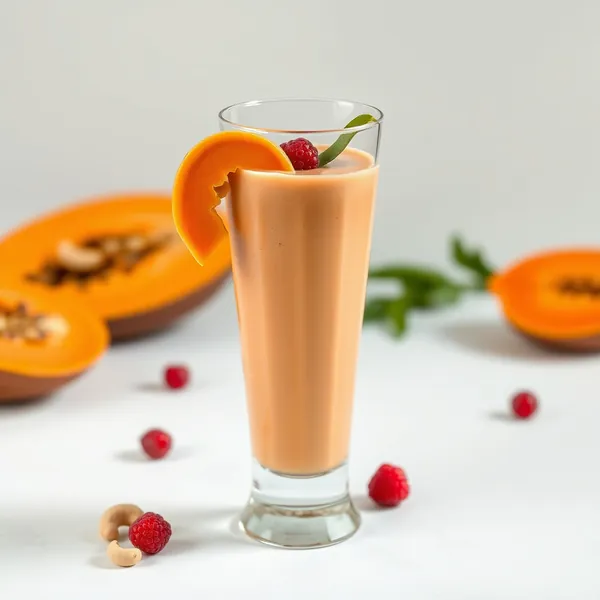 Smoothie de Papaya e Leite de Caju para Saúde Intestinal