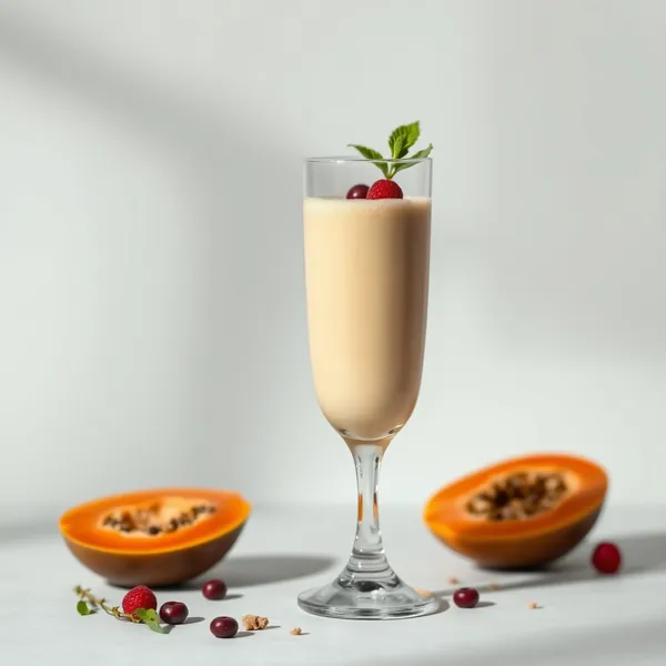 Smoothie de Papaya e Leite de Cannabis para Saúde Intestinal