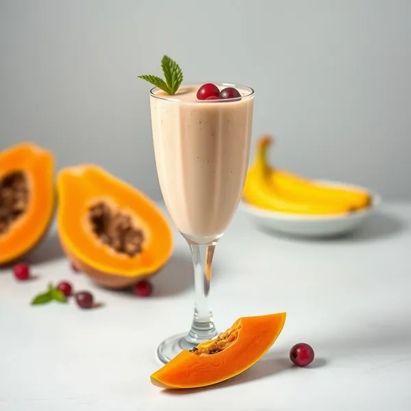 Smoothie de Papaya e Kefir para Saúde Intestinal