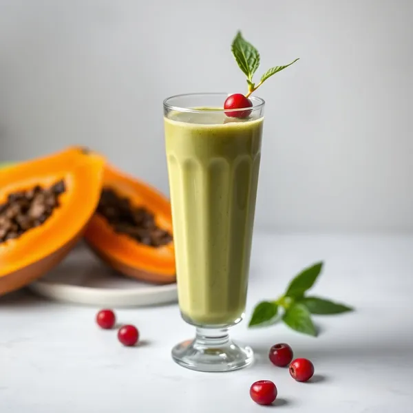 Smoothie Papaye Matcha pour la Santé Intestinale