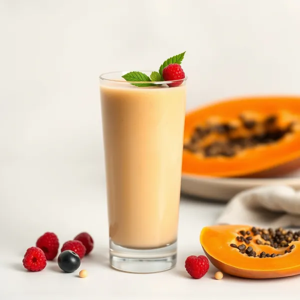 Smoothie de Papaye et Lait de Pois pour la Santé Intestinale