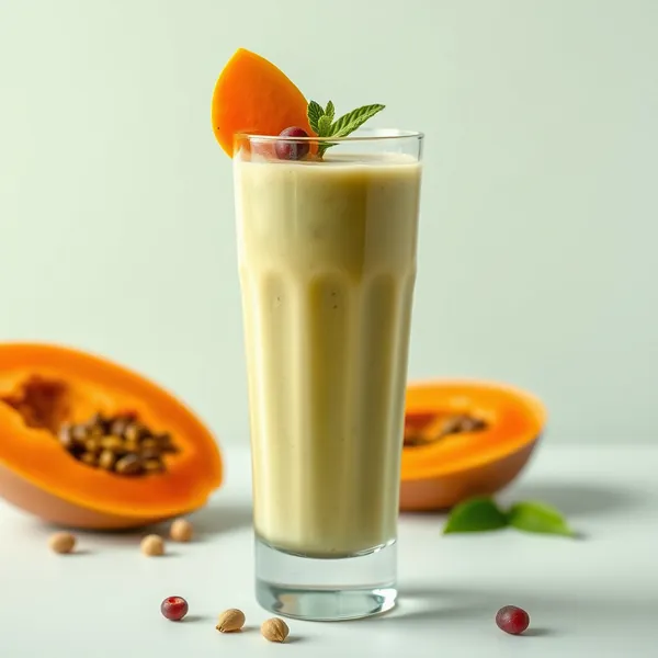 Smoothie de Papaya e Pistache para Saúde Intestinal