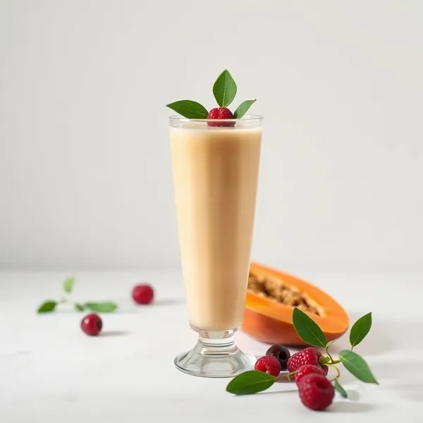Batido de Papaya y Leche de Espelta para la Salud Intestinal