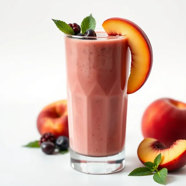 Smoothie Saudável Intestinal Pêssego Iogurte Grego