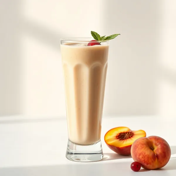 Smoothie per la Salute Intestinale alla Pesca e Latte di Macadamia