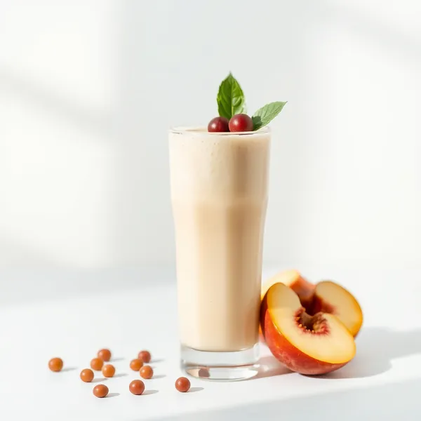 Gut Health Peach Pea Milk Smoothie