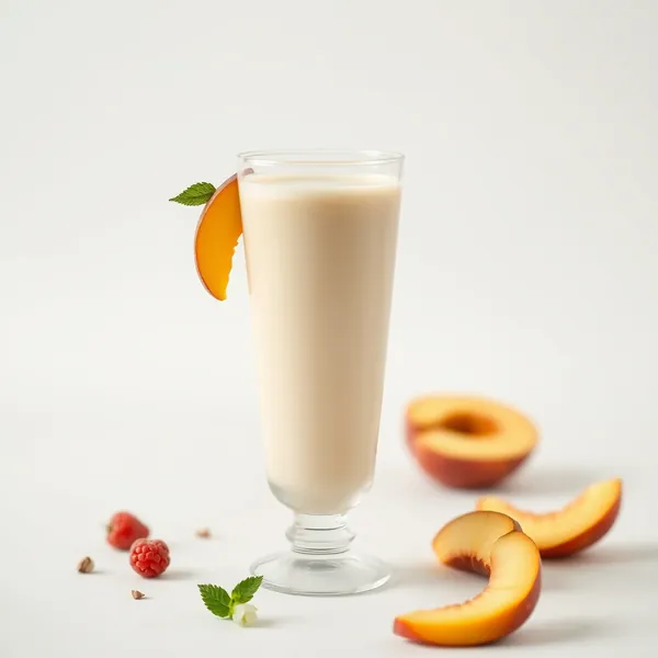 Smoothie de Santé Intestinale avec Pêche et Lait d'Épeautre