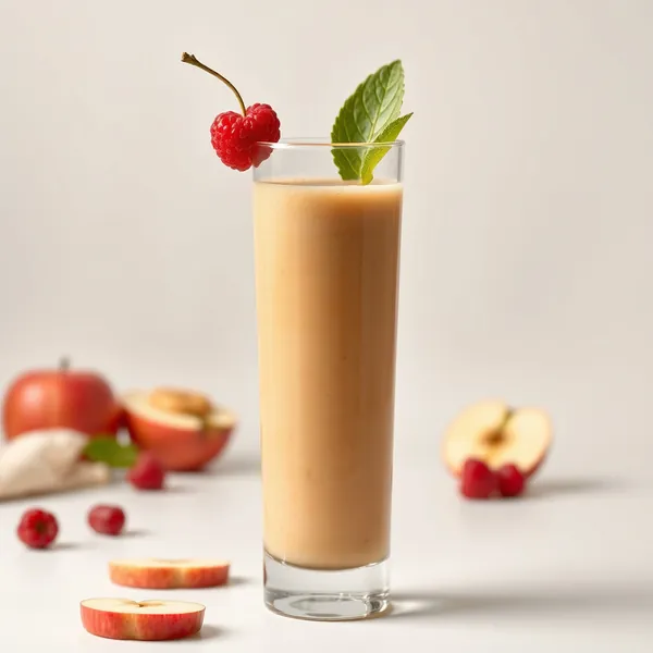 Smoothie de Manteiga de Amendoim e Suco de Maçã para Saúde Intestinal
