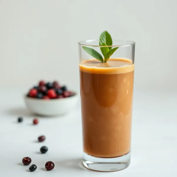 Smoothie de Manteiga de Amendoim e Café Frio para Saúde Intestinal