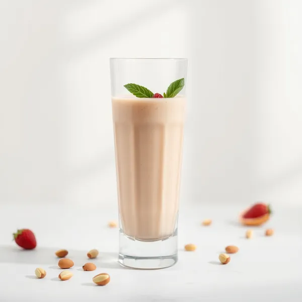 Smoothie de Manteiga de Amendoim e Leite de Pistache para Saúde Intestinal