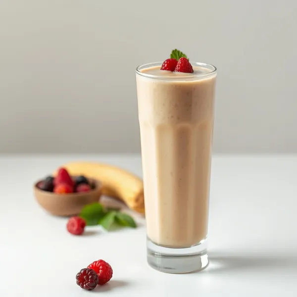 Smoothie de Manteiga de Amendoim e Leite de Soja para Saúde Intestinal