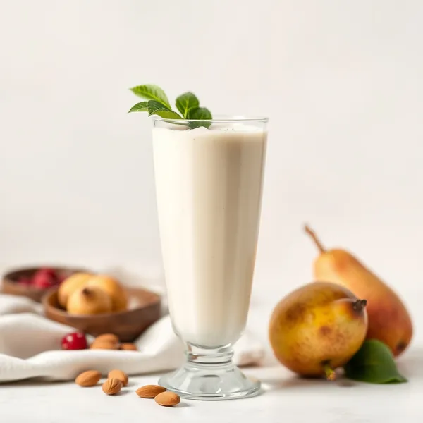 Smoothie de Pera e Leite de Amêndoa para Saúde Intestinal
