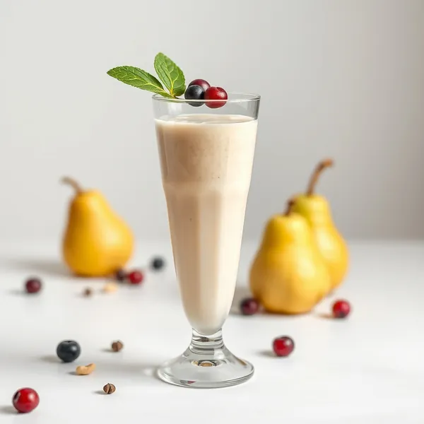 Smoothie de Pera e Leite de Caju para Saúde Intestinal