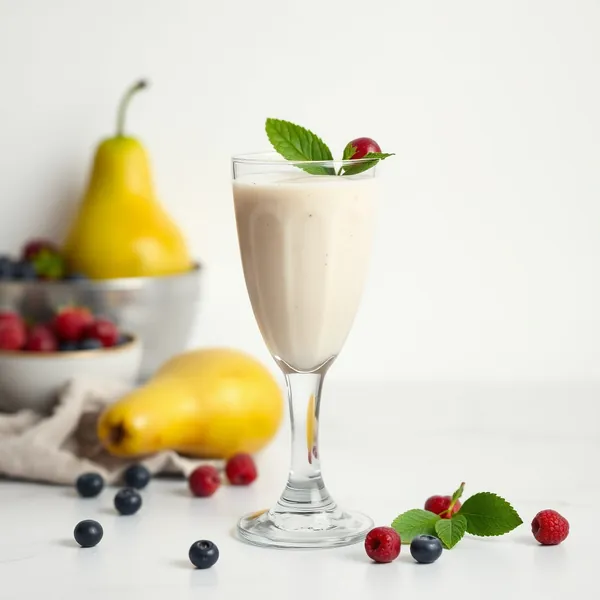 Smoothie de Pera e Iogurte Grego para a Saúde Intestinal