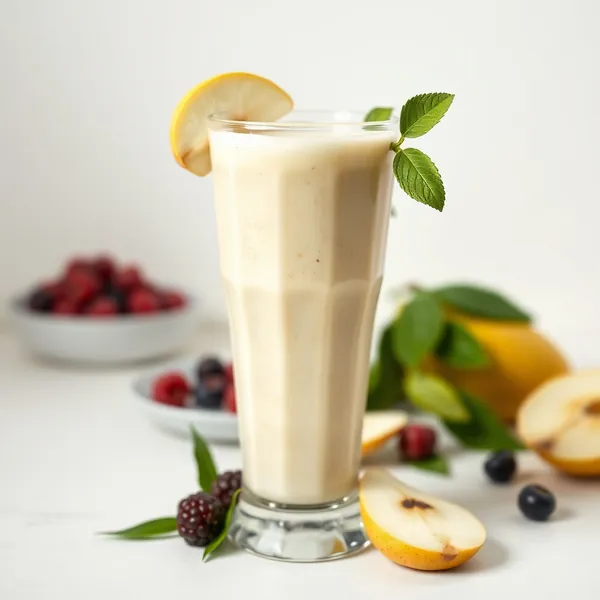Smoothie de Pera e Leite de Cânhamo para Saúde Intestinal