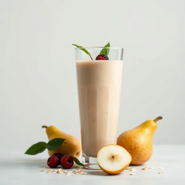 Smoothie Saudável Intestinal de Pera e Leite de Aveia