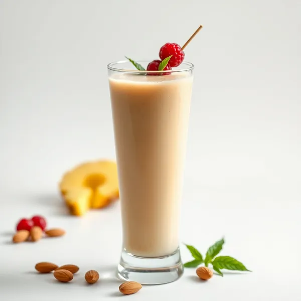 Smoothie de Abacaxi e Leite de Amêndoas para Saúde Intestinal