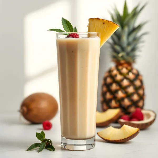 Smoothie Ananas et Eau de Coco pour la Santé Intestinale