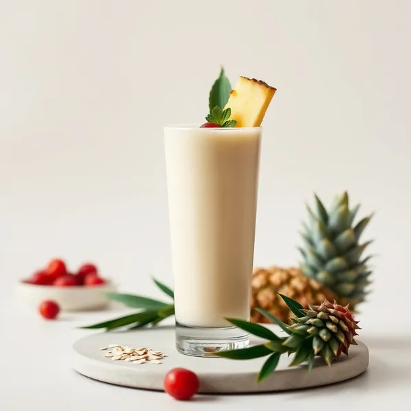 Smoothie Ananas et Lait d'Avoine pour la Santé Intestinale