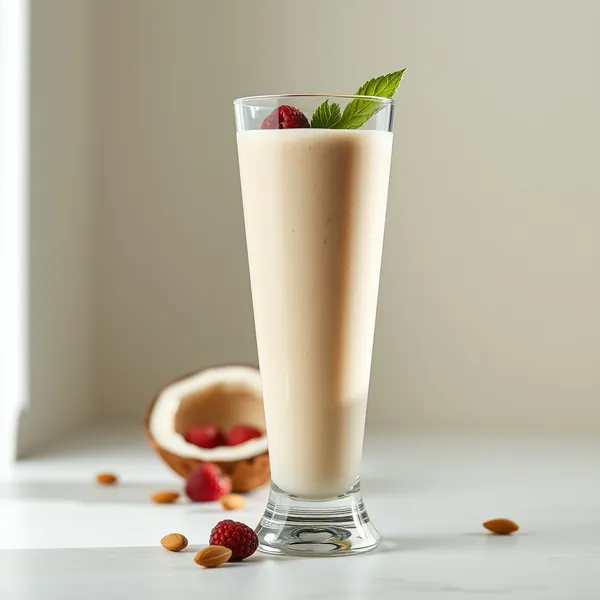Batido de Proteína de Salud Intestinal con Leche de Almendra y Coco