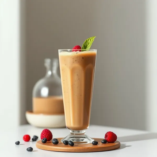 Batido de Proteína para Saúde Intestinal com Café Frio