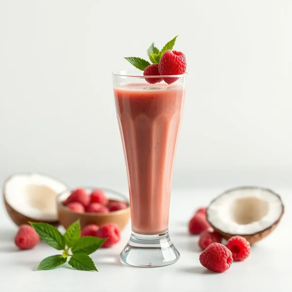 Smoothie Framboise et Eau de Coco pour la Santé Intestinale